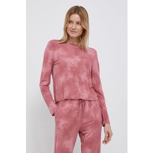 Pyžamové tričko s dlhým rukávom GAP dámske, ružová farba vyobraziť