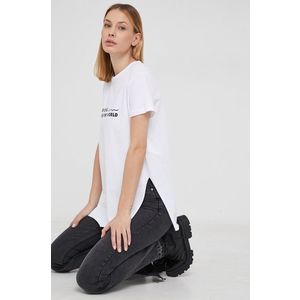 Bavlnené tričko Answear Lab biela farba vyobraziť
