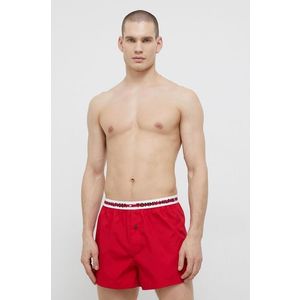Bavlnené boxerky Tommy Hilfiger červená farba vyobraziť