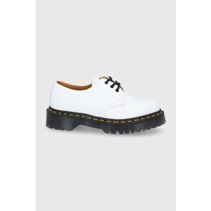 Kožené poltopánky Dr. Martens Bex 1461 biela farba vyobraziť