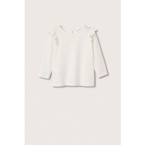 Detská bavlnená košeľa s dlhým rukávom Mango Kids Italy biela farba vyobraziť
