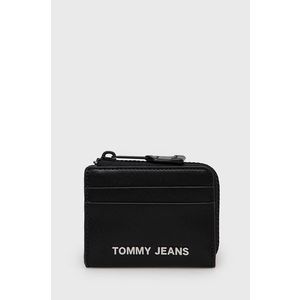 Peňaženka Tommy Jeans dámska, čierna farba vyobraziť
