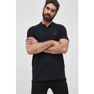 Polo tričko Selected Homme pánske, čierna farba, jednofarebné vyobraziť