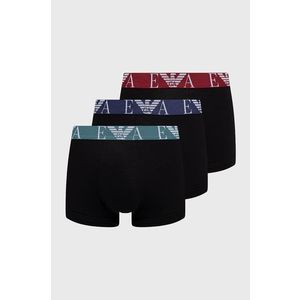 Boxerky Emporio Armani Underwear (3-pack) pánske, čierna farba vyobraziť
