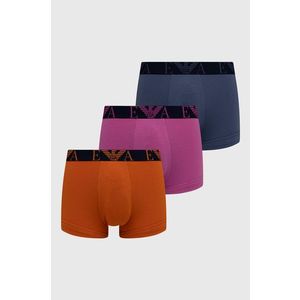 Boxerky Emporio Armani Underwear (3-pack) pánske, fialová farba vyobraziť