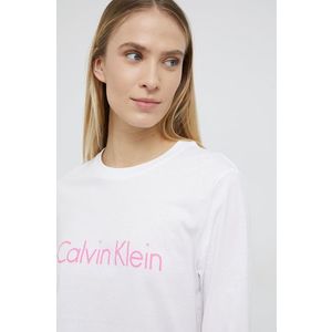 Bavlnené tričko s dlhým rukávom Calvin Klein Underwear biela farba, bavlnené vyobraziť