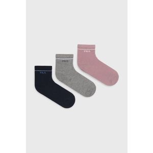 Detské ponožky Fila (3-pack) ružová farba vyobraziť