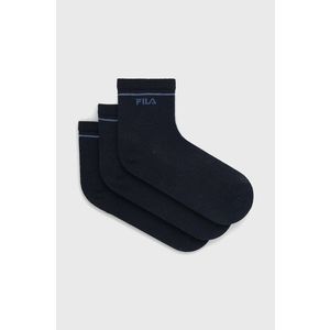 Detské ponožky Fila (3-pack) tmavomodrá farba vyobraziť