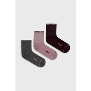 Detské ponožky Fila (3-pack) ružová farba vyobraziť
