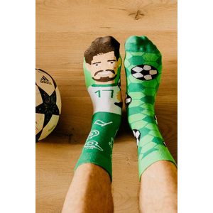 Čierno-zelené ponožky Futbalista vyobraziť
