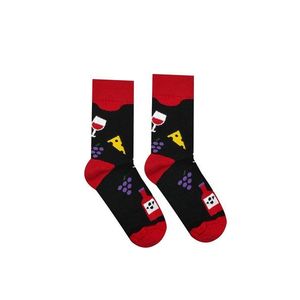 Čierno-červené ponožky Vínopič vyobraziť