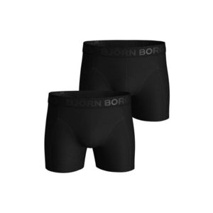Čierne boxerky Solid Cotton Shorts - dvojbalenie vyobraziť