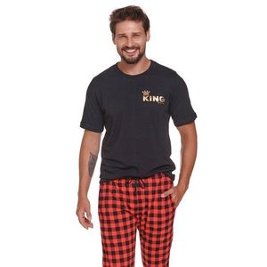 Pánske čierno-červené bavlnené pyžamo PMB4360 vyobraziť