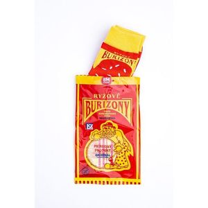 Červeno-žlté ponožky Burizony + balenie ryžových Burizonov vyobraziť