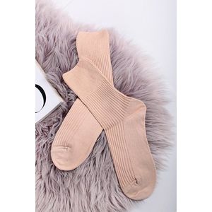 Béžové bavlnené zdravotné ponožky s voľným lemom Libena vyobraziť