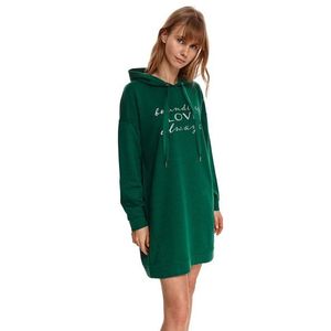 Zelené mikinové šaty s kapucňou SBL1079 vyobraziť
