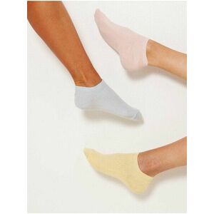 Ponožky pre ženy CAMAIEU - žltá, modrá, ružová vyobraziť