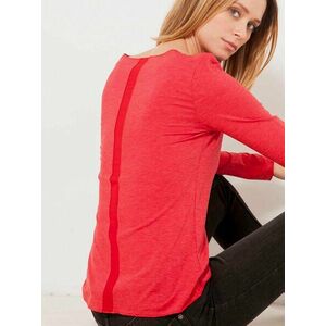 Červené dámske tričko s ozdobným pruhom na chrbte CAMAIEU vyobraziť