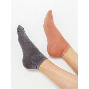 Sada dvoch ponožiek v marhuľovej a šedej farbe CAMAIEU vyobraziť