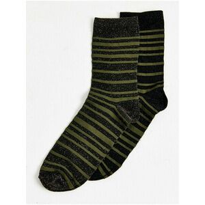 Zeleno-čierne pruhované ponožky CAMAIEU vyobraziť