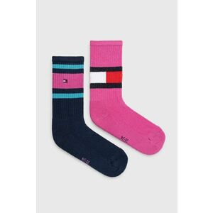 Detské ponožky Tommy Hilfiger (2-pak) ružová farba vyobraziť