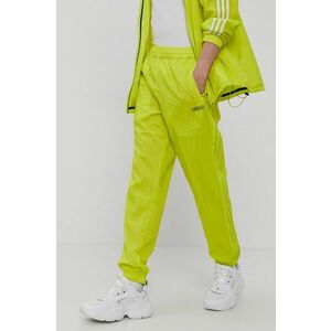 Obojstranné nohavice adidas Originals pánske, žltá farba, jednofarebné vyobraziť