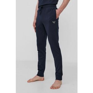 Pyžamové nohavice Emporio Armani pánske, tmavomodrá farba, jednofarebné vyobraziť