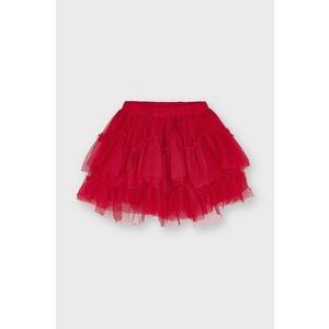 Dievčenská sukňa Mayoral červená farba, mini, áčkový strih vyobraziť
