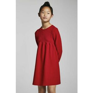 Dievčenské šaty Mayoral červená farba, mini, áčkový strih vyobraziť