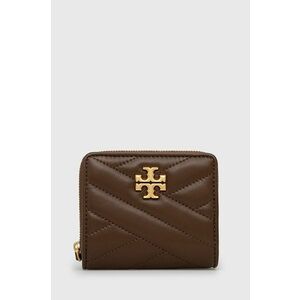 Kožená peňaženka Tory Burch dámska, hnedá farba vyobraziť