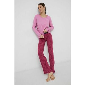 Pyžamo Tommy Hilfiger dámske, fialová farba vyobraziť