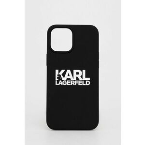 Puzdro na mobil Karl Lagerfeld iPhone 12 Pro Max KLHCP12LSLKLRBK čierna farba vyobraziť