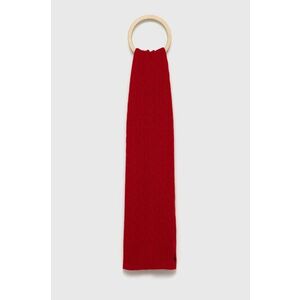 Vlnený šál Polo Ralph Lauren červená farba, jednofarebný vyobraziť