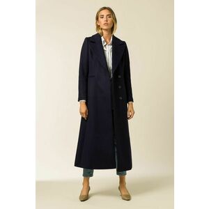 Kabát Ivy & Oak dámsky, tmavomodrá farba, prechodný vyobraziť