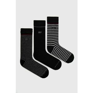 Ponožky CR7 Cristiano Ronaldo (3-pack) šedá farba vyobraziť