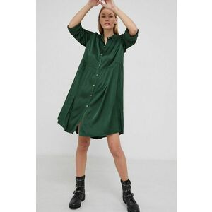Šaty Answear Lab zelená farba, mini, áčkový strih vyobraziť