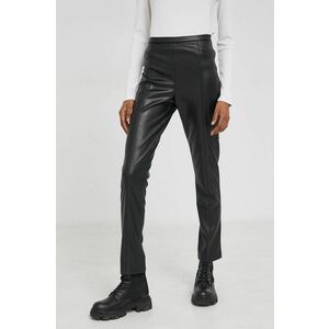 Nohavice Answear Lab dámske, čierna farba, priliehavé, vysoký pás vyobraziť