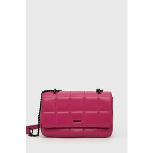 Kožená kabelka Dkny ružová farba vyobraziť