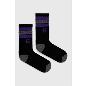 Ponožky Etnies Rad pánske, čierna farba vyobraziť
