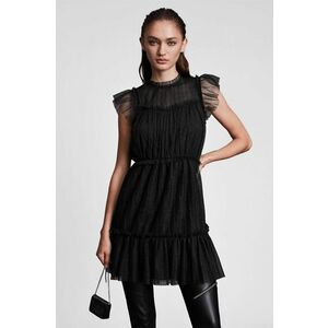 Šaty AllSaints čierna farba, mini, rovné vyobraziť