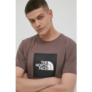 Bavlnené tričko The North Face fialová farba, s potlačou vyobraziť