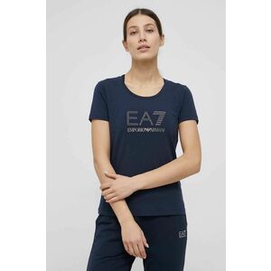 Tričko EA7 Emporio Armani dámske, tmavomodrá farba vyobraziť