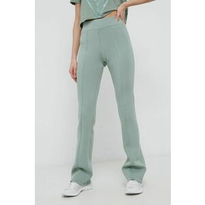 Nohavice Guess dámske, zelená farba, jednofarebné vyobraziť