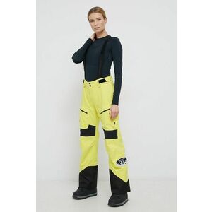 Snowboardové nohavice Peak Performance dámske, žltá farba vyobraziť