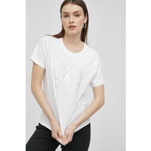 Bavlnené tričko Converse biela farba vyobraziť