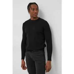 Bavlnený sveter Tom Tailor pánsky, čierna farba vyobraziť
