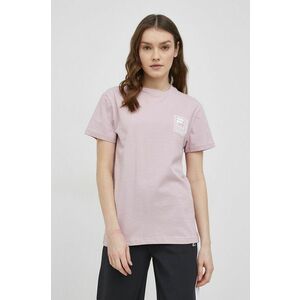 Bavlnené tričko Fila ružová farba vyobraziť