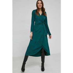 Šaty Answear Lab zelená farba, midi, rovné vyobraziť