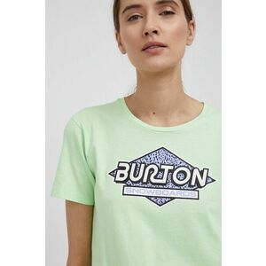 Bavlnené tričko Burton zelená farba vyobraziť
