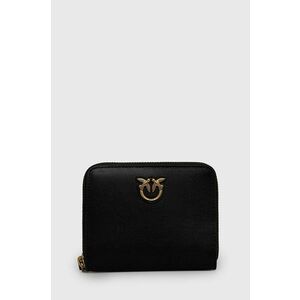Kožená peňaženka Pinko dámska, čierna farba vyobraziť
